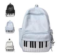 Sagfacte Piano Backpack for Women Nylon Polka Dot Cute Backpack Novelty Playful Bookpack for Campus Commute,Work,Trave (#B)
