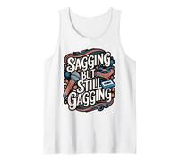 Sagging But Still Gagging Floral Meme Tank Top