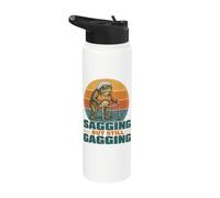 Sagging But Still Gagging Frog Funny Inappropriate Women Stainless Steel Insulated Water Bottle