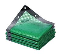 SAGIDAR Green Grid Transparent Tarpaulin, Clear Tarp Cover Waterproof, Tarps Heavy Duty Waterproof, With Metal Grommets, Reinforced Corners With Grommet, For House, Garden, Outdoor, Camping