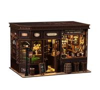 Sagiterra DIY Miniature Dollhouse Kit,Book Nook Kit for Adults and Teens,3D Wooden Book Shelf Decoration for Family and Friends,Bookshelf Decor in Halloween/Christmas (DH-CFshop-M)