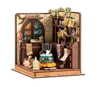 Sagiterra DIY Miniature Dollhouse Kit,Book Nook Kit for Adults and Teens,3D Wooden Book Shelf Decoration for Family and Friends,Bookshelf Decor in Halloween/Christmas (Potion Hut M)