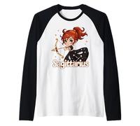 Sagittarius Anime Archer Zodiac Sign Raglan Baseball Tee