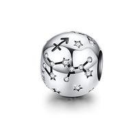 Sagittarius Charms Compatible with Pandora Bracelet 925 Sterling Silver Cubic Zirconia Star Zodiac 12 Horoscope Constellation for Bracelet Necklace