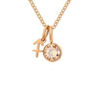 Sagittarius Constellation Necklace - 12 Zodiac Signs Necklace Colorful Rhinestone Birthstone Pendant With Adjustable Chain, Horoscope Astrological Women And Girls Gift,Sagittarius,42+8Cm