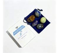 Sagittarius Gemstone Box Set, 5 Crystals with Velvet Pouch | Zodiac Crystal Kit, Nov 22 - Dec 31, Tumbled Stones, Includes Amethyst, Collector's Set