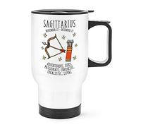 Sagittarius Horoscope Travel Mug Cup with Handle