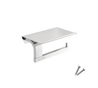 Sagittarius One 160S1 Chrome Toilet Roll Holder with Shelf - Wall Mounted 304 Stainless Steel, Durable & Stylish