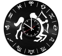 Sagittarius Sign Zodiac Sign Vintage Black Vinyl Record Wall Clock Wall Art 3D Modern Design Office Bar Room Home Decor Gift