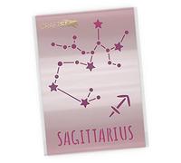 Sagittarius Star Sign Stencil Set - A3 Sheet - Large Reuseable Horoscope Symbol, Constellation and Name Template by CraftStar