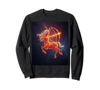 Sagittarius Zodiac Archer - Fiery Celestial Energy Sweatshirt