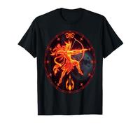 Sagittarius Zodiac Archer - Fiery Celestial Energy T-Shirt
