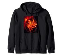 Sagittarius Zodiac Archer - Fiery Celestial Energy Zip Hoodie