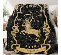 Sagittarius Zodiac Blanket 60"X50" - Moon Constellation Throw for Women, Astrology Decor, Witchy Birthday Gift, Gothic Soft Blanket