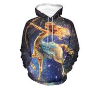 Sagittarius Zodiac Men's Sweatshirt Lightweight Pullover Hoodie with Pocket Casual Sweatshirts for Women
