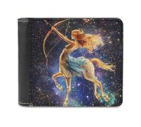 Sagittarius Zodiac Men's Wallet Bifold RFID Blocking Wallet Slim Billfold Pocket with Card Holders for Women