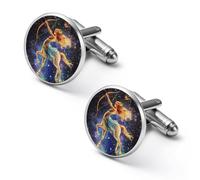 Sagittarius Zodiac Personalized Cufflinks for Men Classic Business Wedding Shirt Cuff Links Gifts 0.7" 0.8"