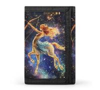 Sagittarius Zodiac Printed Trifold Wallets Front Pocket Wallet With ID Window Gifts for Men And Women