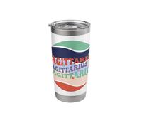 Sagittarius Zodiac Retro Astrology Wave Graphic Stainless Steel Insulated Tumbler