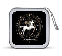 Sagittarius Zodiac Sign Funny CD Case 40 Capacity DVD Holder Portable Storage Disc Binder Wallet for Car Home Travel