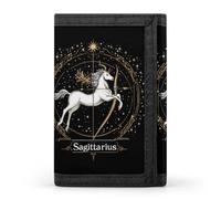 Sagittarius Zodiac Sign Funny Trifold Wallet RFID Blocking Front Pocket Wallets with ID Window Gifts for Men Women