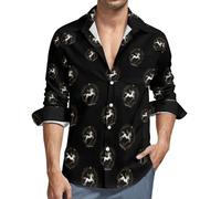Sagittarius Zodiac Sign Men's Long Sleeve Button Down Shirts Casual Regular Fit Shirt with Pocket