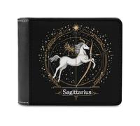 Sagittarius Zodiac Sign Men's Wallet Bifold RFID Blocking Wallet Slim Billfold Pocket with Card Holders for Women