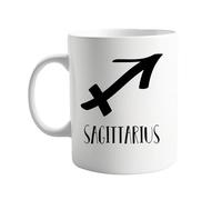 Sagittarius Zodiac Star Sign Design 11oz Coffee Mug - Astrology-Inspired Ceramic Cup with Sagittarius Constellation and Starry Sky Artwork - Ideal for Astrology Lovers and Daily Use
