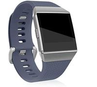 Sago Classic Strap Compatible with Fitbit Ionic - Large, 6.7-8.1 Inch, Silicone Sport Wristband Replacement with Metal Buckle, Secure Adjustable Waterproof Band for Women and Men, Slate