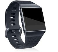 Sago Classic Strap Compatible with Fitbit Ionic - Small, 5.5-6.7 Inch, Silicone Sport Wristband Replacement with Metal Buckle, Secure Adjustable Waterproof Band for Women and Men, Black