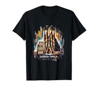 Sagrada Familia Barcelona Spain Value Graphic T-Shirt, Men, Black, M