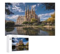 Sagrada Familia Funny Wooden Puzzle Adults Difficult Jigsaw Puzzles with Storage Box for Family Game Birthday Gift