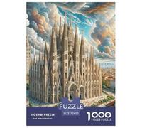 Sagrada Família, Spain 1000 Pieces Portable Jigsaw Puzzle Building for Adults Quirky, Abstract Design, Fun Details, Educational, Challenging Puzzle Games 70x50cm/1000pcs
