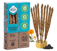 Sagrada Madre Organic Natural Incense Sticks (Calendula - Chamomile - Olibanon) - 9 Extra Long Coarse Sticks (1 Count) - 1 Set of 9 Pieces