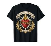 Sagrado Corazon de Jesus Sacred Heart Medallion T-Shirt