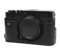 Sagreeny Camera Bag Leather Base Photography Protective Case is Compatible with X-E4 Leather Protective Half Shell Advanced Edition, Anti-Slip Handle Retro Design (Black)