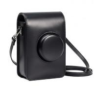 Sagreeny Camera Case Compatible with Instax Mini EVO Vintage PU Leather Full Protective Cover with Adjustable Shoulder Strap for Instant Camera and Photo Printer (Black)