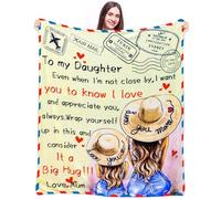 Sagreeny Daughter Blanket from Mum - Super Soft Cozy Flannel for 18th Birthday, Graduation - Gift for Daughters