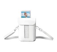 Sagreeny Printer Protective Case Compatible with Fujifilm Instax Mini Link 3, Custom Fit PU Leather Bag with Adjustable Shoulder Strap, Compact Carrying Storage (White)