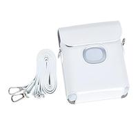 Sagreeny Printer Protective Case Compatible with Fujifilm Square Link, Custom Fit PU Leather Bag with Adjustable Shoulder Strap, Compact Carrying Storage (White)