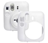 Sagreeny Protective Camera Case Compatible with Fujifilm Instax Mini 12 Instant Camera, Custom Fit Soft Silicone Cover Camera Case, Compact Carrying Storage (White)