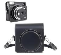 Sagreeny Protective Camera Case Compatible with Fujifilm Instax Square SQ40 Instant Camera, Custom Fit PU Leather Bag with Adjustable Shoulder Strap, Compact Carrying Storage (Black)