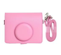 Sagreeny Protective Camera Case Compatible with Instax Mini EVO, Custom Fit PU Leather Bag with Adjustable Shoulder Strap, Compact Carrying Storage, Ideal for Photographers (Pink)