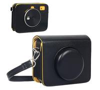 Sagreeny Protective Camera Case Compatible with Latest Version Kodak Mini Shot 3 Retro C300R 2-in-1 Instant Camera, Custom Fit PU Leather Bag with Adjustable Strap, Compact Carrying Storage (Black)