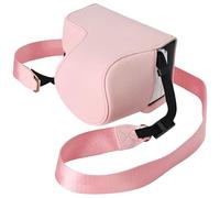 Sagreeny Protective Camera Case Compatible with Sony Alpha ZV-E10 II ZVE10 II Camera, Custom Fit PU Leather Bag with Adjustable Shoulder Strap, Compact Carrying Storage (Pink)