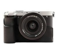 Sagreeny Short Style Genuine Oil Finish Leather Half Case with Enhanced Grip and Tripod Thread Compatible with Sony A7C II A7C2 A7CM2 A7CR (Black)