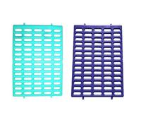 Saguaro Acres Rabbit and Small Animal Cage Resting Mat for Wire Floored Cages 2 Pack (Purple & Teal)