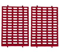 Saguaro Acres Rabbit and Small Animal Cage Resting Mat for Wire Floored Cages - Pack of 2 (Red)