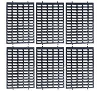 Saguaro Acres Rabbit and Small Animal Cage Resting Mat for Wire Floored Cages - Pack of 6 (Black)