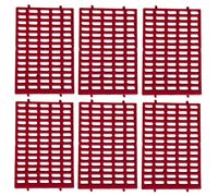 Saguaro Acres Rabbit and Small Animal Cage Resting Mat for Wire Floored Cages - Pack of 6 (Red)